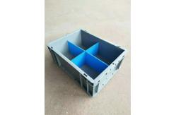 China Virgin Polyethylene Blue 600*400 mm Euro Stacking Containers With Loading Capacity 40kg supplier