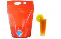 China Juice / Oil / Wine Stand Up Pouch With Spout / Spigot Custom Printed supplier