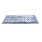 20mA PS2 Panel Mount Keyboard FCC Brushed Stainless Steel With Number Keys for sale