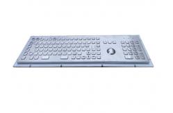 China 20mA PS2 Panel Mount Keyboard FCC Brushed Stainless Steel With Number Keys supplier
