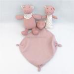 Customized Animal Stick Rattle For Baby Soft Pig Handbell Soft Baby Toys for sale