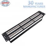 Unshielded UTP Network Rack Mount Patch Panel 2u 48 Port Keystone Jack Modular Type for sale