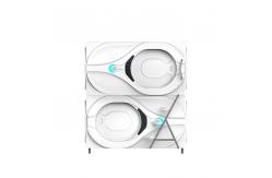 China Black Patented Appearance Capsule Hotel Bed LED Lights Sliding Doors supplier