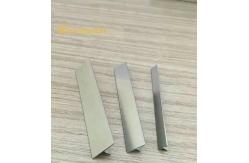 China T Shape Stainless Steel Bullnose Tile Trim T6 X 3048mm Silver Hairline Design supplier