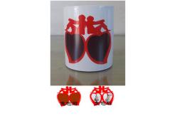 China Sublimation Lover's Peach Heart Mug supplier