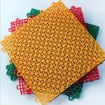 Suspended Hygienic Pp Interlocking Sports Flooring Green Futsal Court Plastic Flooring for sale