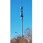 Simple Installation Single Tube Communication Tower With Antenna Support for sale