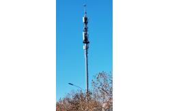 China Simple Installation Single Tube Communication Tower With Antenna Support supplier
