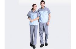 China Lapel Adults Industrial Workwear No Wrinkling With Good Wash Fastness supplier