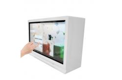 China Thin Publish Brightness Network Transparent Lcd Showcase Advertising Display supplier