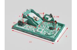 China Penguin Theme Indoor Playground Inflatable Castle Jumping With Balls Pool supplier