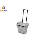 30L HDPP Wheeled Grocery Basket With Telescopic Handle for sale
