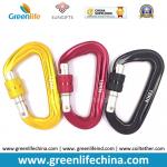 China Space Aluminum Top Quality Black/Red/Yellow Lockable Snap Carabiners manufacturer