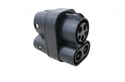 China 125A 500V EV Charging Cable Adapter CCS2 TO CCS1 Adapter Black supplier