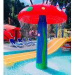 Fiberglass Water Mushroom Fountain Customized For Children Spray Park for sale