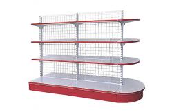 China Grinding Back Panel Grocery Store Shelving , 120kg / Layer Showroom Display Racks supplier