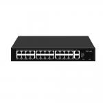 24 Port CCTV Poe Switch Unmanaged 100M Fast Ethernet Rack Type 300W Budget AC Input for sale