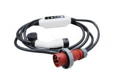 China 380V 16A 11KW Portable EV Charger 3 Phase With RED CEE Plug supplier