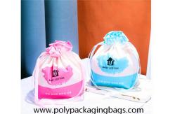 China Gravure Printing Double Layer 0.08mm LDPE CPE Drawstring Gift Bag supplier