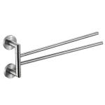 Multifunction Bathroom Towel Bars Wall Mounted Movable Rotary 24 Inch Swivel Towel Bar for sale