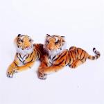 Lifelike 40cm Tiger Plush Doll With Polypropylene Cotton Filling