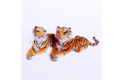 China Lifelike 40cm Tiger Plush Doll With Polypropylene Cotton Filling supplier