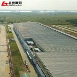 Wide Span Prefab Steel Frame Buildings , Metal Warehouse Construction Weatherproof for sale