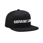 Customized Logo Unisex Black Flat Hats With Adjustable Structured Crown