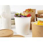 ISO9001 Thicken Paper Beverage Biodegradable Soup Cups 400ml With Lid for sale