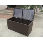 Brown All Weather Patio KD Resin Wicker Storage Box With Air Pump for sale