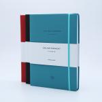 B5 Size Daily Weekly Planner Soft PU Leather Cover Sewn Thread Binding With Belly Band for sale