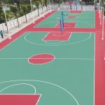 Futsal Polyurethane Sports Flooring Green Blue Red Color for sale