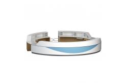 China White Counter Office Reception Desk Hospital Front For Clinic supplier