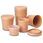 Disposable Thickened Porridge Kraft Paper Soup Bowl Takeaway Packing for sale