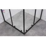 4/5mm Tempered Glass Square Shower Enclosure With Black Alum Frame
