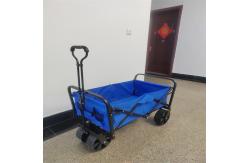 China Multipurpose Blue Folding Wagon Fold Up Beach Wagon Customize Logo supplier