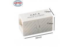 China Small Cat5e Cat6 Utp Rj45 Inline Keystone Coupler supplier