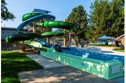 China ODM Swimming Pool Water Playground Summer Children Game Set Toy Equipment Fiberglass Slide supplier