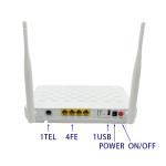F609 V5.2 GPON ONU 4GE 1VOIP WIFI Optical Network Unit with 1.5A Power 2.4g wifi for sale