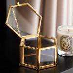 S3.5*7*5 Hexagonal Greenhouse Glass Jewelry Storage Box for sale