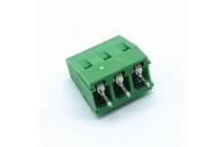 China 3 Poles 5.0mm Pitch Brass Cage PCB Screw Terminal Block 300V 10A supplier