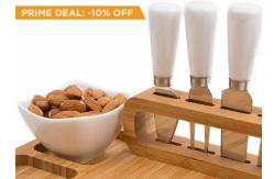 China Customized Bamboo Cheese Knife And Cutting Board Set Formaldehyde Free supplier