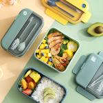 1L 2L 3L Rectangle PP Eco Friendly Bento Box Airtight Lunch Box Safe For Microwave for sale