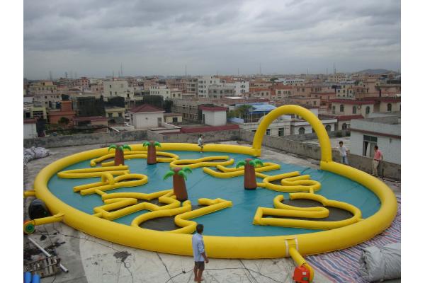Inflatable Crazy Golf Course Race Track For Inflatable Amusement Park