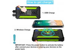 China 30000mAh Solar Charger Power Bank 36000mah Solar Power Bank 133.2W Wireless Charging supplier