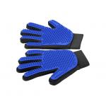 Silicone Pet Hair Remover Glove Blue Cat Brushing Glove For Small Animals for sale