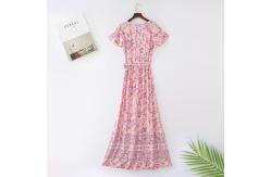 China Factory Customize 2021 PRINT WRAP DRESS supplier