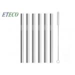 Unbreakable Short Metal Drinking Straws For Freeze Juice Puddings Fruit Jellies