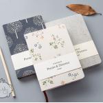 Cloth Linen Custom Journal Notebook Hard Cover With Blank Lined Paper 128 Sheets for sale
