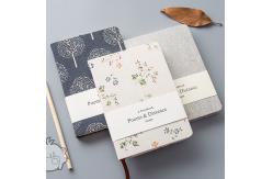 China Cloth Linen Custom Journal Notebook Hard Cover With Blank Lined Paper 128 Sheets supplier